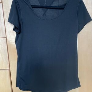 Lucy Scoop Neck Black Women's Top